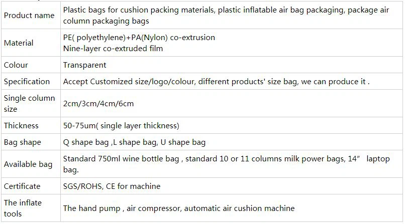 air column cushion bag